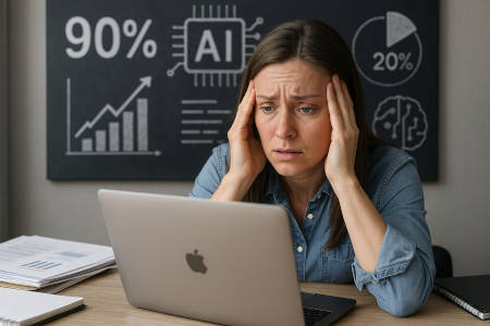 A staggering 90% of businesses are missing out on the booming AI opportunities due to perceived complexity, and only 20% of digital marketers are using AI tools effectively. Most entrepreneurs feel overwhelmed by the demands of integrating AI into their operations.