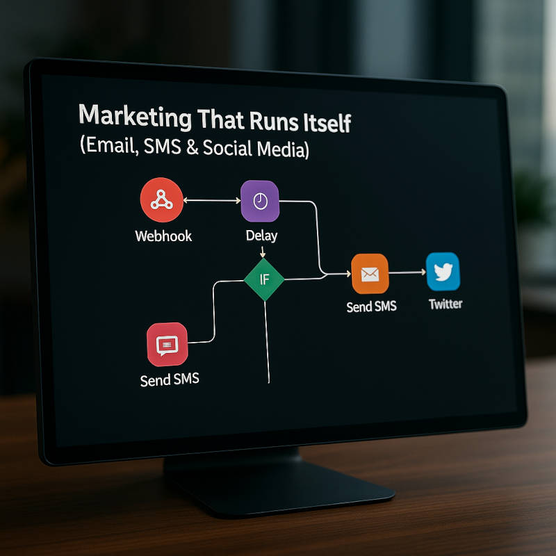 email-sms-social-media-workflow